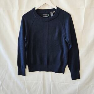 Dockers Women's Crewneck Sweater Classic Fit Dark Blue Size Medium